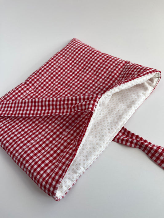 Book Sleeve Red Gingham