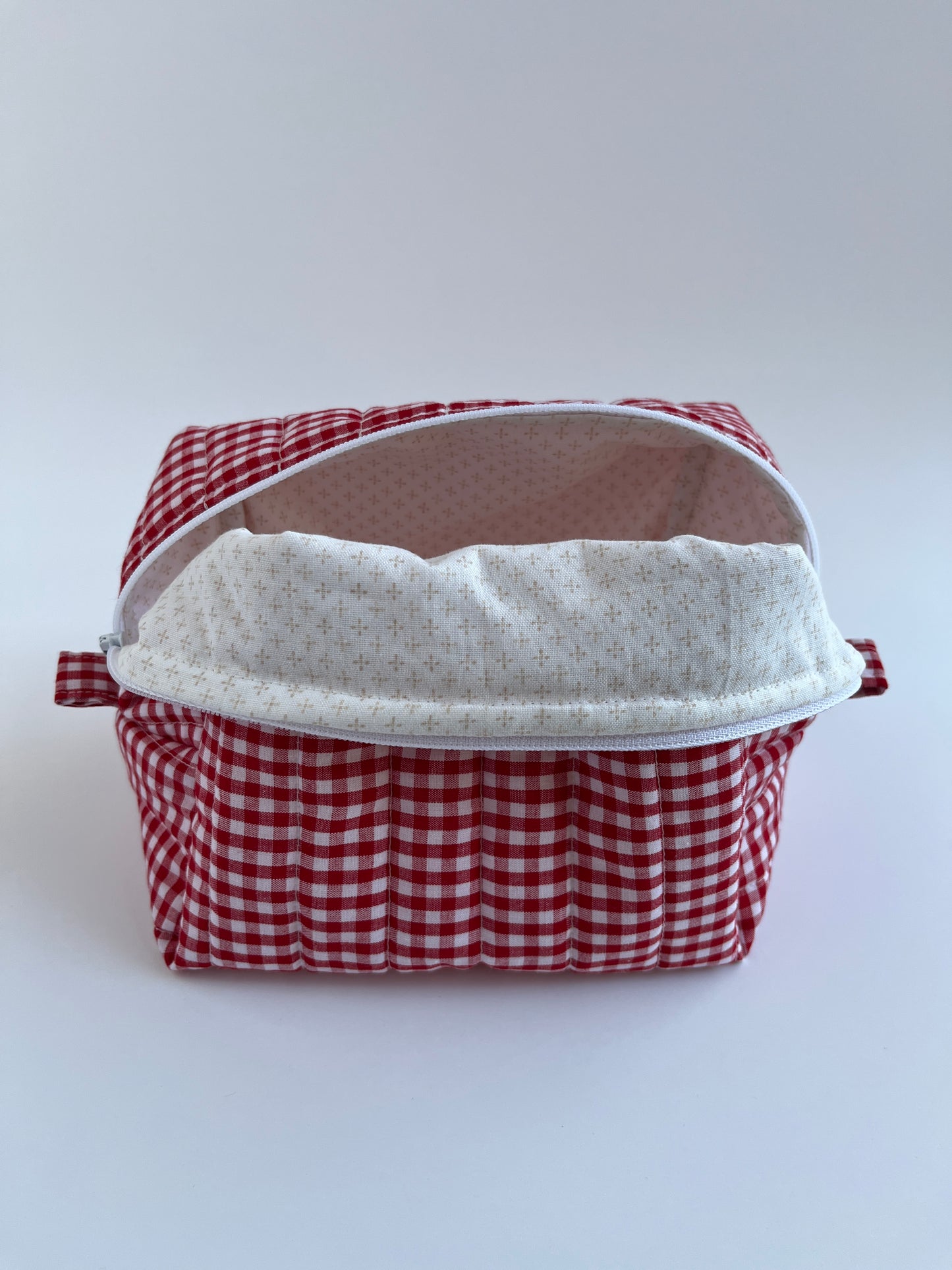 Makeup Bag Red Gingham